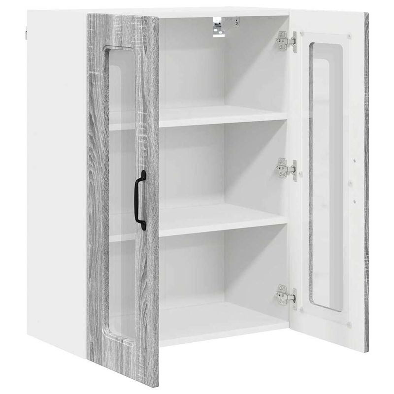 Casa si Gradina - Mobilier - Comode si corpuri - Corpuri bucatarie - Dulap suspendat de bucatarie cu raft Gri Sonoma 60 x 31 x 80 cm - Infinity.ro