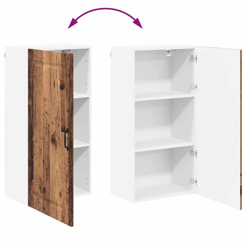 Casa si Gradina - Mobilier - Comode si corpuri - Corpuri bucatarie - Dulap suspendat de bucatarie cu usa Lemn Vechi 50 x 31 x 100 cm - Infinity.ro
