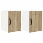 Casa si Gradina - Mobilier - Comode si corpuri - Corpuri bucatarie - Dulap suspendat de bucatarie cu raft 2 pcs Stejar Sonoma - Infinity.ro