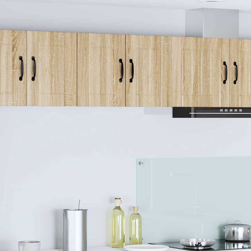 Casa si Gradina - Mobilier - Comode si corpuri - Corpuri bucatarie - Dulap suspendat de bucatarie cu raft 2 pcs Stejar Sonoma - Infinity.ro