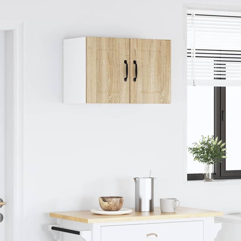 Casa si Gradina - Mobilier - Comode si corpuri - Corpuri bucatarie - Dulap suspendat de bucatarie cu raft 2 pcs Stejar Sonoma - Infinity.ro