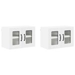 Casa si Gradina - Mobilier - Comode si corpuri - Corpuri bucatarie - Dulap suspendat de bucatarie cu raft 2 pcs Alb 60 x 31 x 40 cm - Infinity.ro