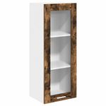 Casa si Gradina - Mobilier - Comode si corpuri - Corpuri bucatarie - Dulap suspendat cu raft Riga Stejar fumuriu 40 x 31 x 100 cm - Infinity.ro