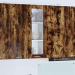 Casa si Gradina - Mobilier - Comode si corpuri - Corpuri bucatarie - Dulap suspendat cu raft Riga Stejar fumuriu 40 x 31 x 100 cm - Infinity.ro
