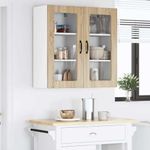 Casa si Gradina - Mobilier - Comode si corpuri - Corpuri bucatarie - Dulap suspendat de bucatarie cu raft 2 pcs Stejar Sonoma - Infinity.ro