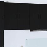 Casa si Gradina - Mobilier - Comode si corpuri - Corpuri bucatarie - Dulap suspendat de bucatarie cu raft Negru 40 x 31 x 80 cm - Infinity.ro