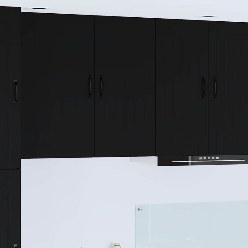Casa si Gradina - Mobilier - Comode si corpuri - Corpuri bucatarie - Dulap suspendat de bucatarie cu raft Negru 40 x 31 x 80 cm - Infinity.ro