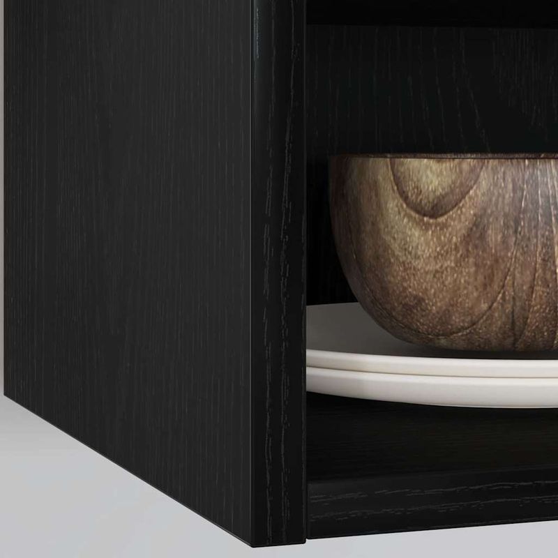 Casa si Gradina - Mobilier - Comode si corpuri - Corpuri bucatarie - Dulap suspendat cu raft Riga Stejar negru 30 x 29,5 x 60 cm - Infinity.ro