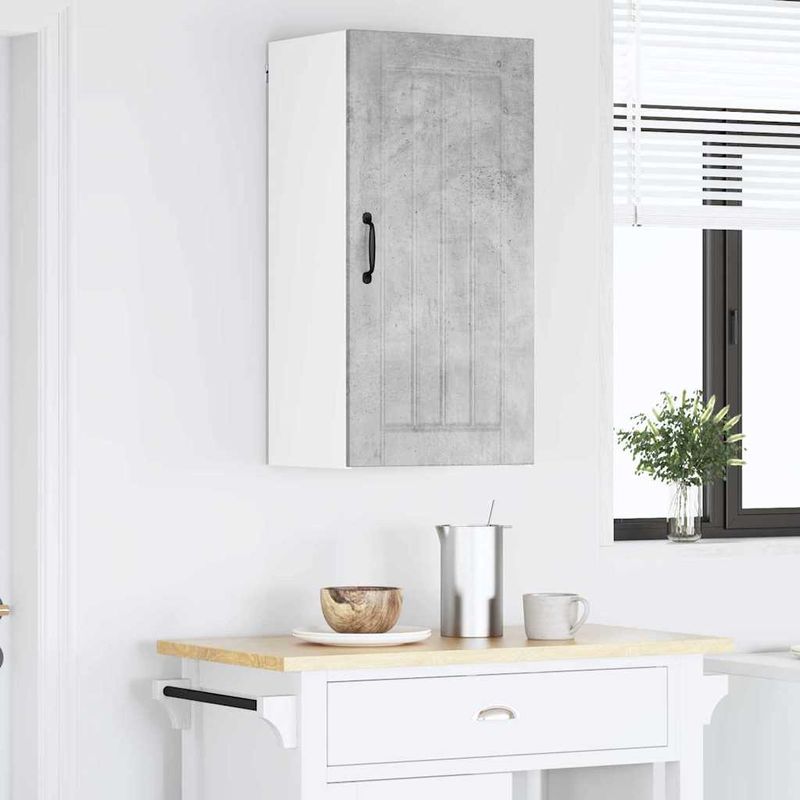 Casa si Gradina - Mobilier - Comode si corpuri - Corpuri bucatarie - Dulap suspendat de bucatarie Gri din beton 40 x 31 x 80 cm - Infinity.ro