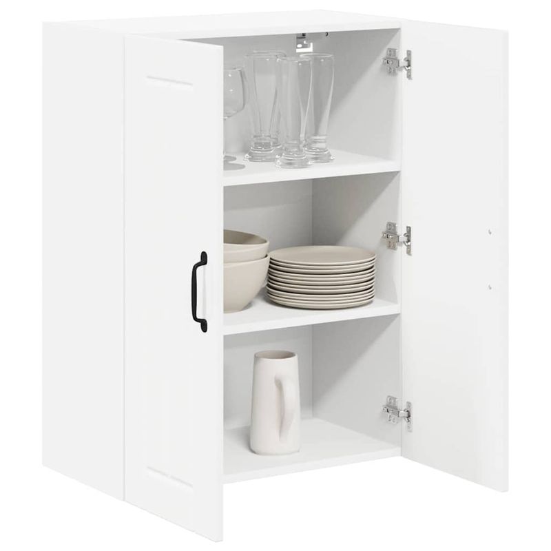 Casa si Gradina - Mobilier - Comode si corpuri - Corpuri bucatarie - Dulap suspendat de bucatarie cu raft Alb lucios 60 x 31 x 80 cm - Infinity.ro