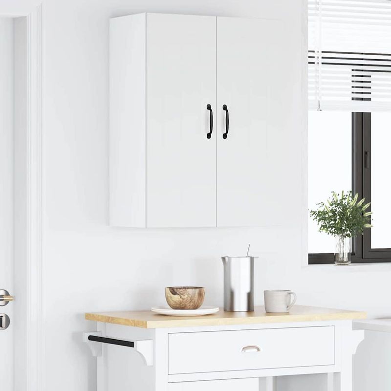 Casa si Gradina - Mobilier - Comode si corpuri - Corpuri bucatarie - Dulap suspendat de bucatarie cu raft Alb lucios 60 x 31 x 80 cm - Infinity.ro