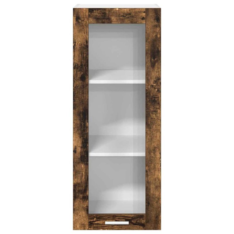 Casa si Gradina - Mobilier - Comode si corpuri - Corpuri bucatarie - Dulap suspendat cu raft Riga Stejar fumuriu 40 x 31 x 100 cm - Infinity.ro