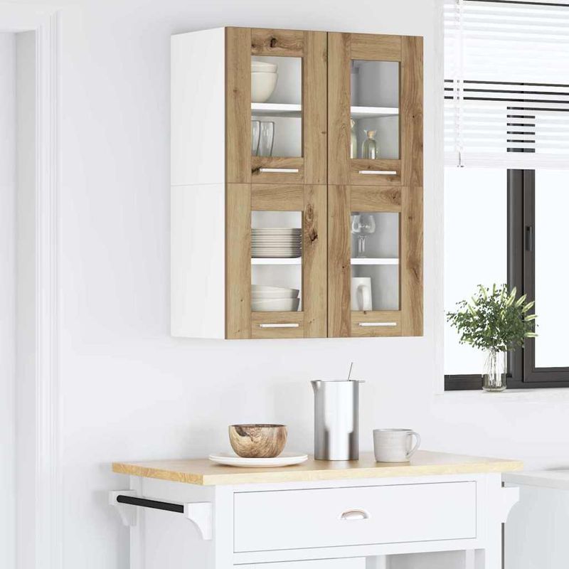 Casa si Gradina - Mobilier - Comode si corpuri - Corpuri bucatarie - Dulap suspendat Riga 2 pcs Stejar Artizanal 60 x 31 x 40 cm - Infinity.ro