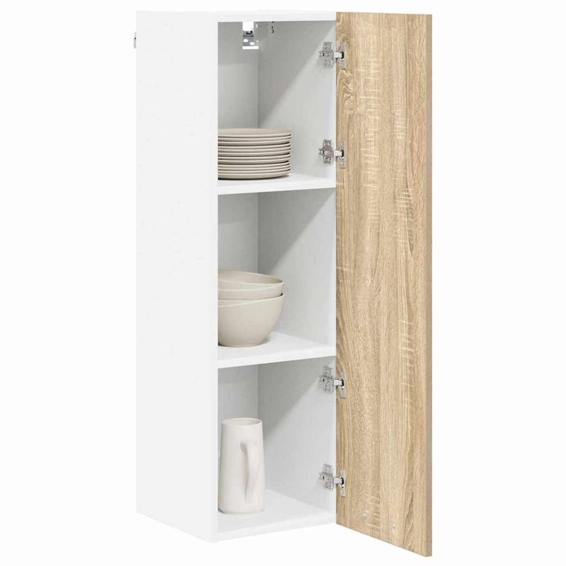 Casa si Gradina - Mobilier - Comode si corpuri - Corpuri bucatarie - Dulap suspendat cu raft Riga Stejar Sonoma 30 x 31 x 100 cm - Infinity.ro