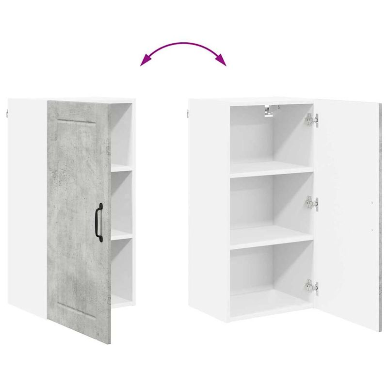 Casa si Gradina - Mobilier - Comode si corpuri - Corpuri bucatarie - Dulap suspendat de bucatarie Gri din beton 40 x 31 x 80 cm - Infinity.ro