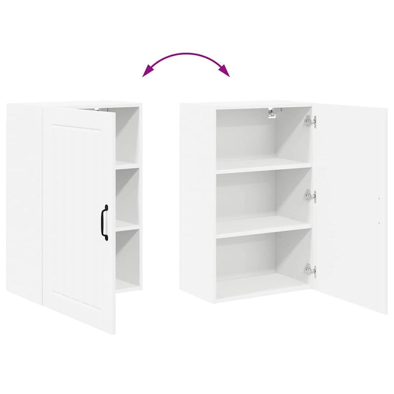 Casa si Gradina - Mobilier - Comode si corpuri - Corpuri bucatarie - Dulap suspendat de bucatarie Alb 50 x 31 x 80 cm Lemn compozit - Infinity.ro