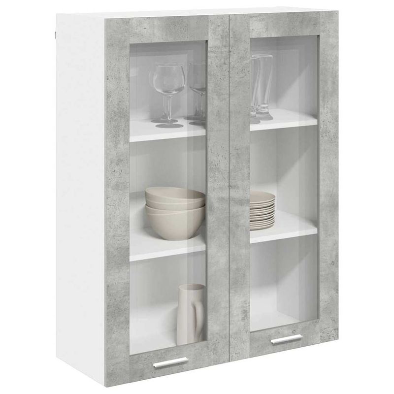 Casa si Gradina - Mobilier - Comode si corpuri - Corpuri bucatarie - Dulap suspendat cu raft Riga Gri din beton 80 x 31 x 100 cm - Infinity.ro
