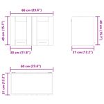 Casa si Gradina - Mobilier - Comode si corpuri - Corpuri bucatarie - Dulap suspendat cu raft Riga Stejar Sonoma 60 x 31 x 40 cm - Infinity.ro