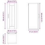 Casa si Gradina - Mobilier - Comode si corpuri - Corpuri bucatarie - Dulap suspendat de bucatarie Stejar fumuriu 30 x 31 x 80 cm - Infinity.ro