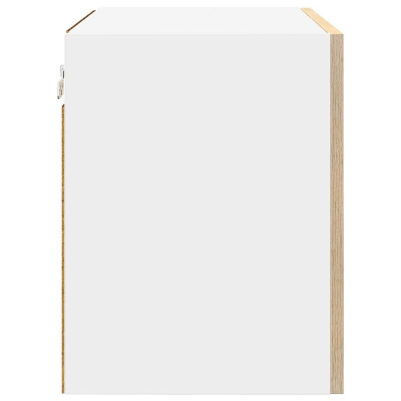 Casa si Gradina - Mobilier - Comode si corpuri - Corpuri bucatarie - Dulap suspendat Riga 2 pcs Stejar Sonoma si Alb 50 x 31 x 40 cm - Infinity.ro