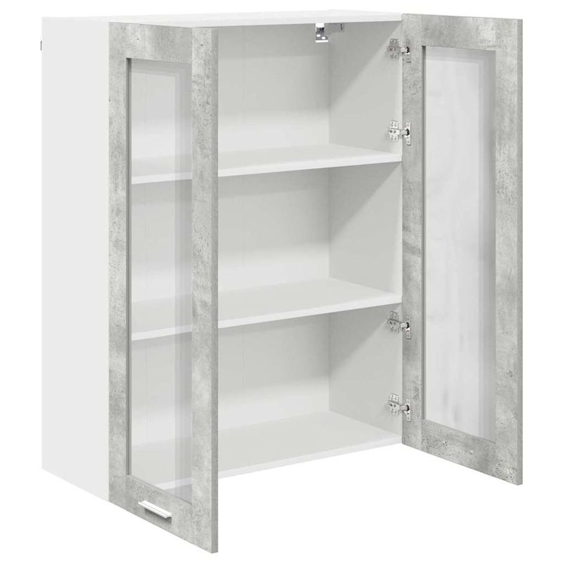 Casa si Gradina - Mobilier - Comode si corpuri - Corpuri bucatarie - Dulap suspendat cu raft Riga Gri din beton 80 x 31 x 100 cm - Infinity.ro