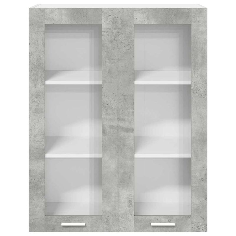 Casa si Gradina - Mobilier - Comode si corpuri - Corpuri bucatarie - Dulap suspendat cu raft Riga Gri din beton 80 x 31 x 100 cm - Infinity.ro