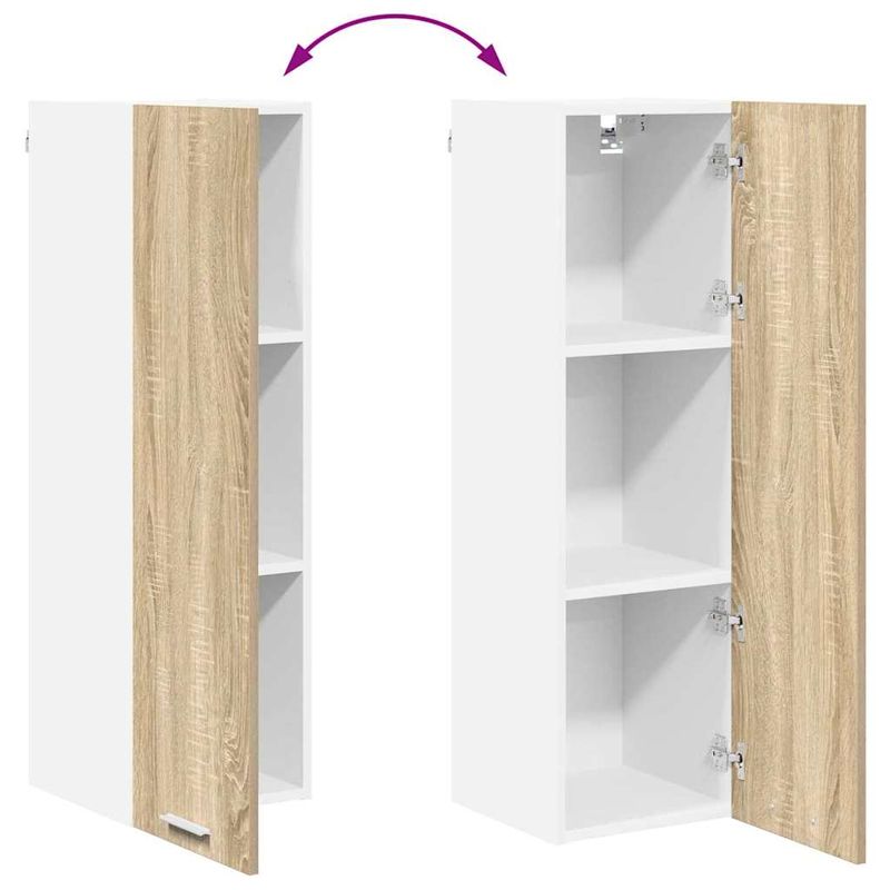 Casa si Gradina - Mobilier - Comode si corpuri - Corpuri bucatarie - Dulap suspendat cu raft Riga Stejar Sonoma 30 x 31 x 100 cm - Infinity.ro