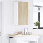 Casa si Gradina - Mobilier - Comode si corpuri - Corpuri bucatarie - Dulap suspendat Riga Stejar Sonoma si Alb 40 x 31 x 80 cm - Infinity.ro