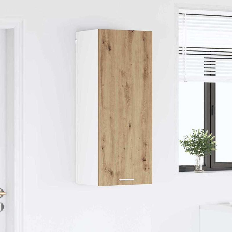 Casa si Gradina - Mobilier - Comode si corpuri - Corpuri bucatarie - Dulap suspendat cu raft Riga Stejar Artizanal 40 x 31 x 100 cm - Infinity.ro