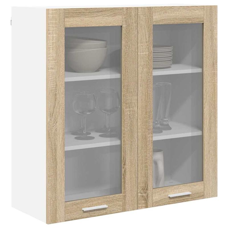 Casa si Gradina - Mobilier - Comode si corpuri - Corpuri bucatarie - Dulap suspendat cu raft Riga Stejar Sonoma 80 x 31 x 80 cm - Infinity.ro