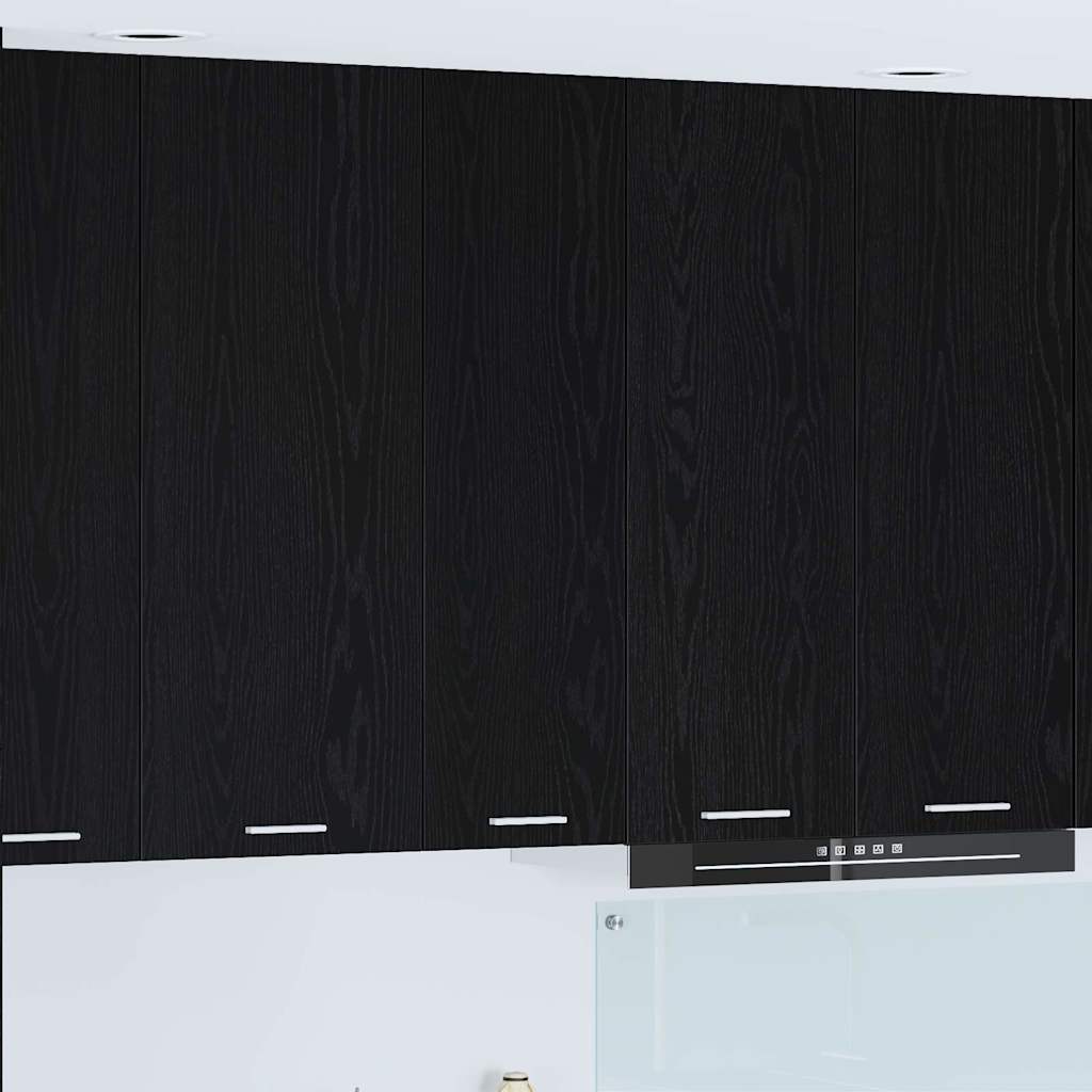 Dulap suspendat cu raft Riga Stejar Negru 30 x 31 x 100 cm ...