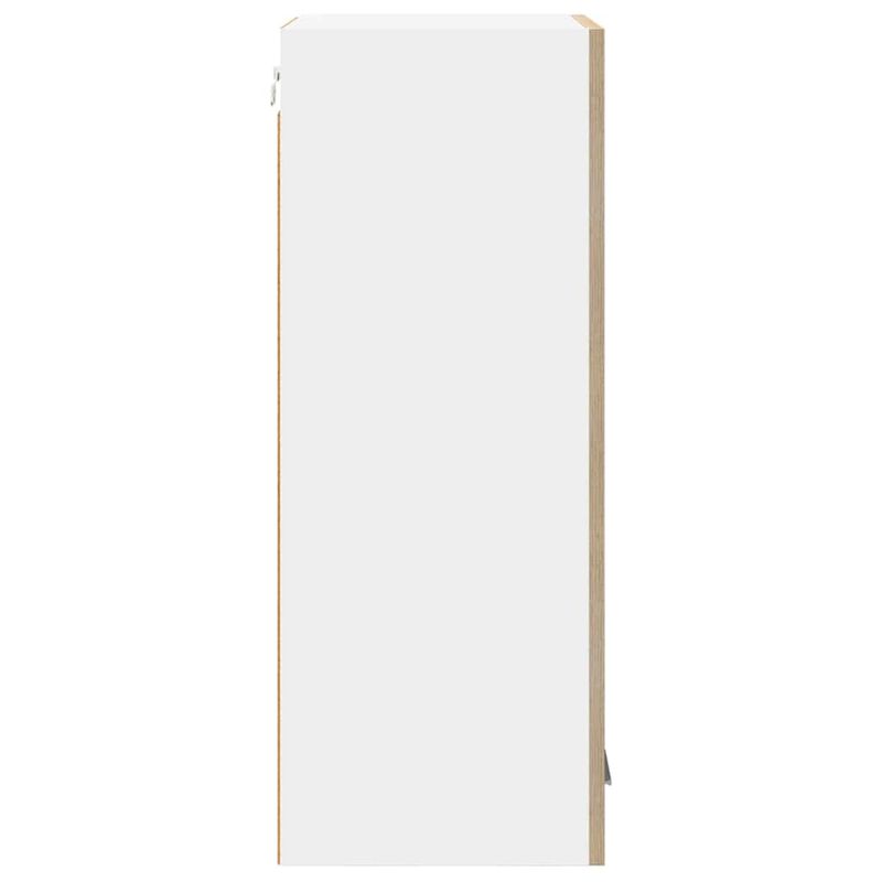 Casa si Gradina - Mobilier - Comode si corpuri - Corpuri bucatarie - Dulap suspendat Riga Stejar Sonoma si Alb 40 x 31 x 80 cm - Infinity.ro