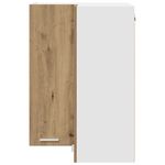 Casa si Gradina - Mobilier - Comode si corpuri - Corpuri bucatarie - Dulap suspendat Riga Stejar Artisan si Alb 57 x 57 x 80 cm - Infinity.ro