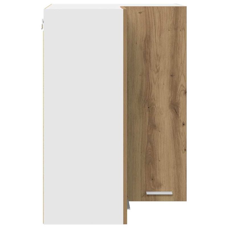 Casa si Gradina - Mobilier - Comode si corpuri - Corpuri bucatarie - Dulap suspendat Riga Stejar Artisan si Alb 57 x 57 x 80 cm - Infinity.ro