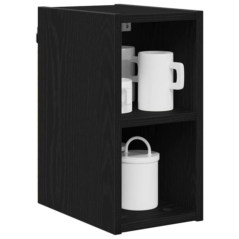 Casa si Gradina - Mobilier - Comode si corpuri - Corpuri bucatarie - Dulap suspendat cu raft Riga Stejar Negru 20 x 29,5 x 40 cm - Infinity.ro