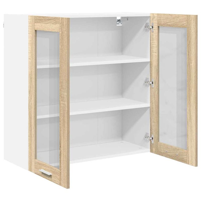 Casa si Gradina - Mobilier - Comode si corpuri - Corpuri bucatarie - Dulap suspendat cu raft Riga Stejar Sonoma 80 x 31 x 80 cm - Infinity.ro