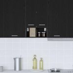 Casa si Gradina - Mobilier - Comode si corpuri - Corpuri bucatarie - Dulap suspendat cu raft Riga Stejar Negru 20 x 29,5 x 40 cm - Infinity.ro
