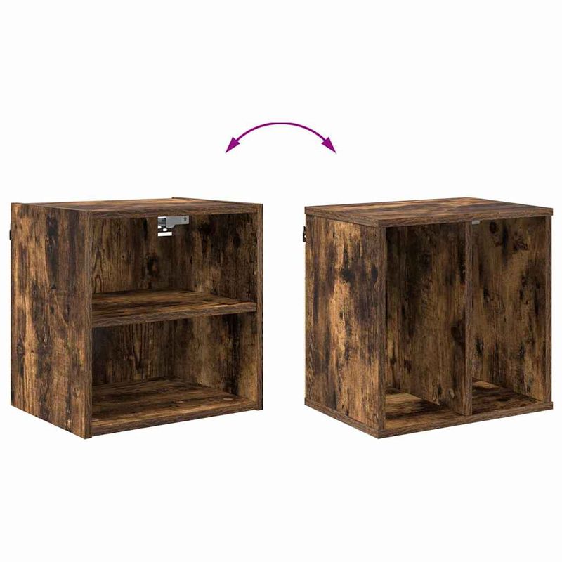 Casa si Gradina - Mobilier - Comode si corpuri - Corpuri bucatarie - Dulap suspendat cu raft Riga Stejar fumuriu 40 x 29,5 x 40 cm - Infinity.ro