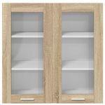 Casa si Gradina - Mobilier - Comode si corpuri - Corpuri bucatarie - Dulap suspendat cu raft Riga Stejar Sonoma 80 x 31 x 80 cm - Infinity.ro