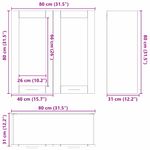 Casa si Gradina - Mobilier - Comode si corpuri - Corpuri bucatarie - Dulap suspendat Riga Lemn Vechi 80 x 31 x 80 cm Lemn compozit - Infinity.ro
