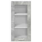 Casa si Gradina - Mobilier - Comode si corpuri - Corpuri bucatarie - Dulap suspendat cu usa Riga 2 pcs Gri din beton 40 x 31 x 80 cm - Infinity.ro