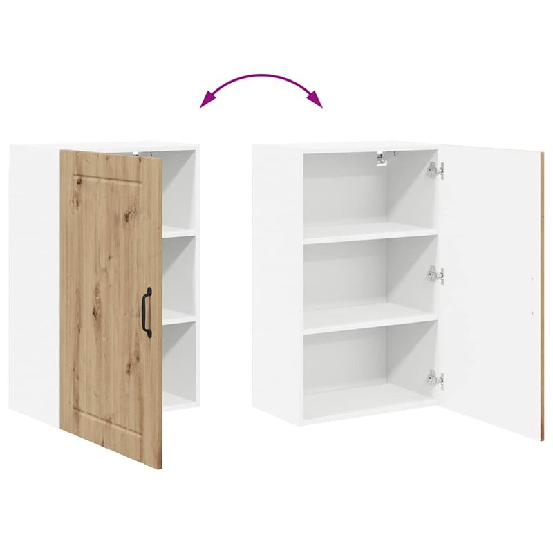 Casa si Gradina - Mobilier - Comode si corpuri - Corpuri bucatarie - Dulap suspendat de bucatarie Stejar Artizanal 50 x 31 x 80 cm - Infinity.ro