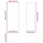Casa si Gradina - Mobilier - Comode si corpuri - Corpuri bucatarie - Dulap suspendat cu raft Riga Stejar Artizanal 40 x 31 x 100 cm - Infinity.ro