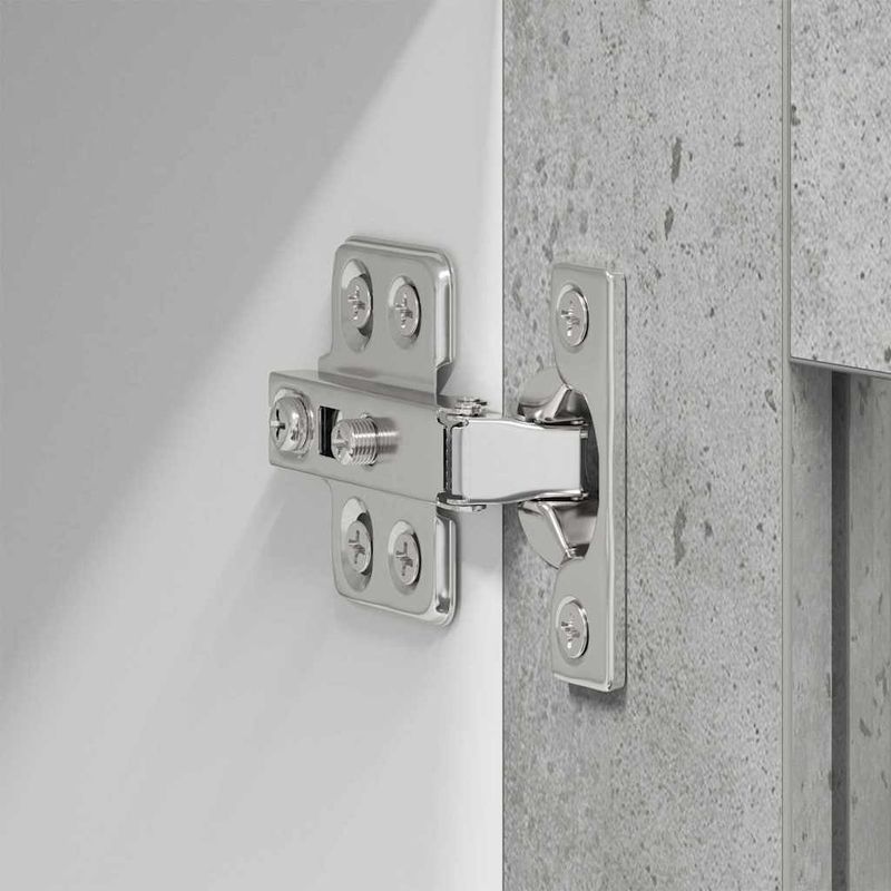 Casa si Gradina - Mobilier - Comode si corpuri - Corpuri bucatarie - Dulap suspendat cu usa Riga 2 pcs Gri din beton 40 x 31 x 80 cm - Infinity.ro