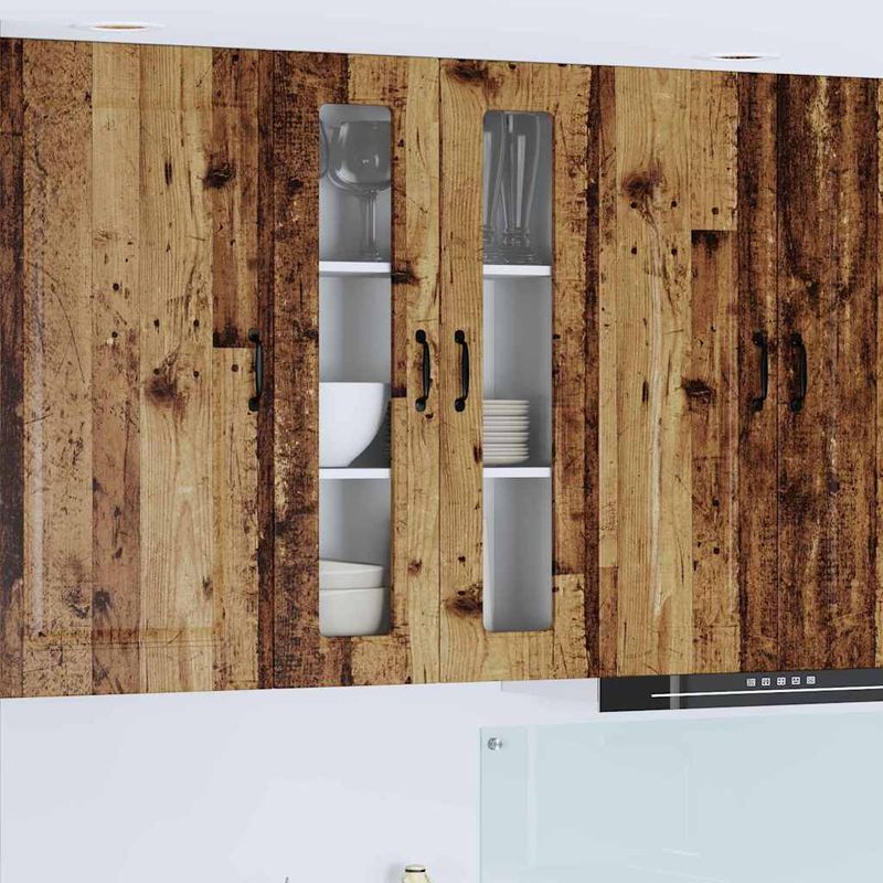 Casa si Gradina - Mobilier - Comode si corpuri - Corpuri bucatarie - Dulap suspendat de bucatarie cu usa Lemn Vechi 60 x 31 x 100 cm - Infinity.ro