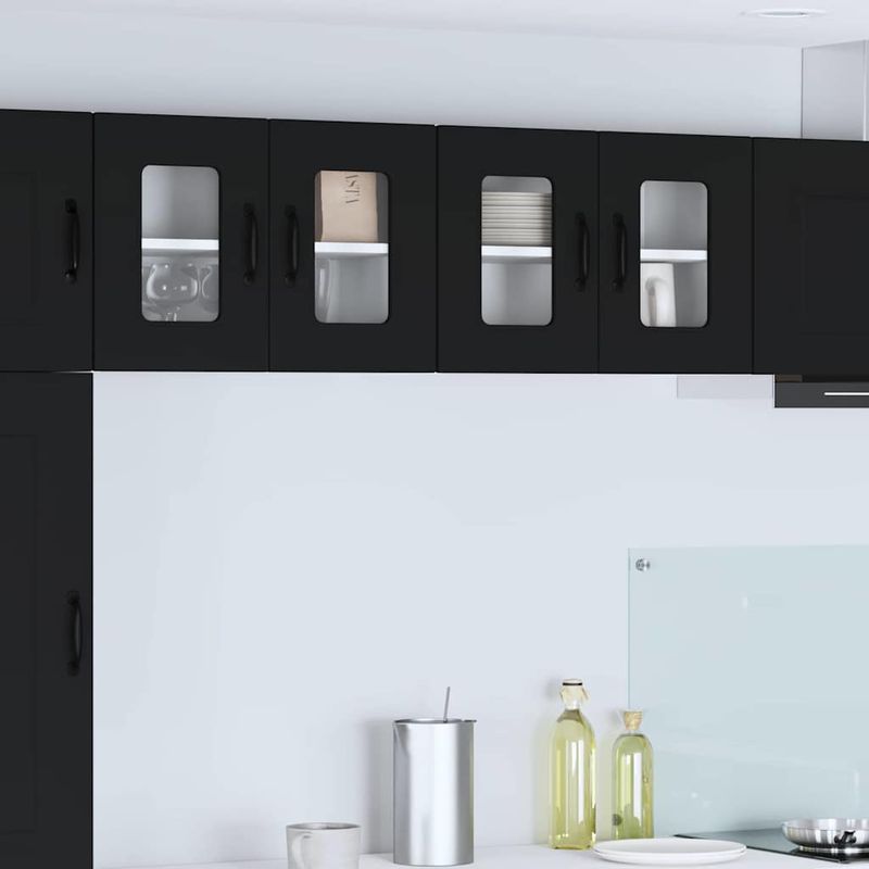 Casa si Gradina - Mobilier - Comode si corpuri - Corpuri bucatarie - Dulap suspendat de bucatarie cu raft Negru 60 x 31 x 40 cm - Infinity.ro