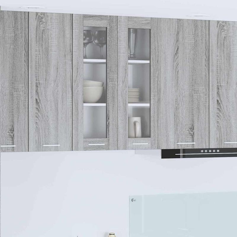 Casa si Gradina - Mobilier - Comode si corpuri - Corpuri bucatarie - Dulap suspendat Riga Gri Sonoma 60 x 31 x 80 cm Lemn compozit - Infinity.ro