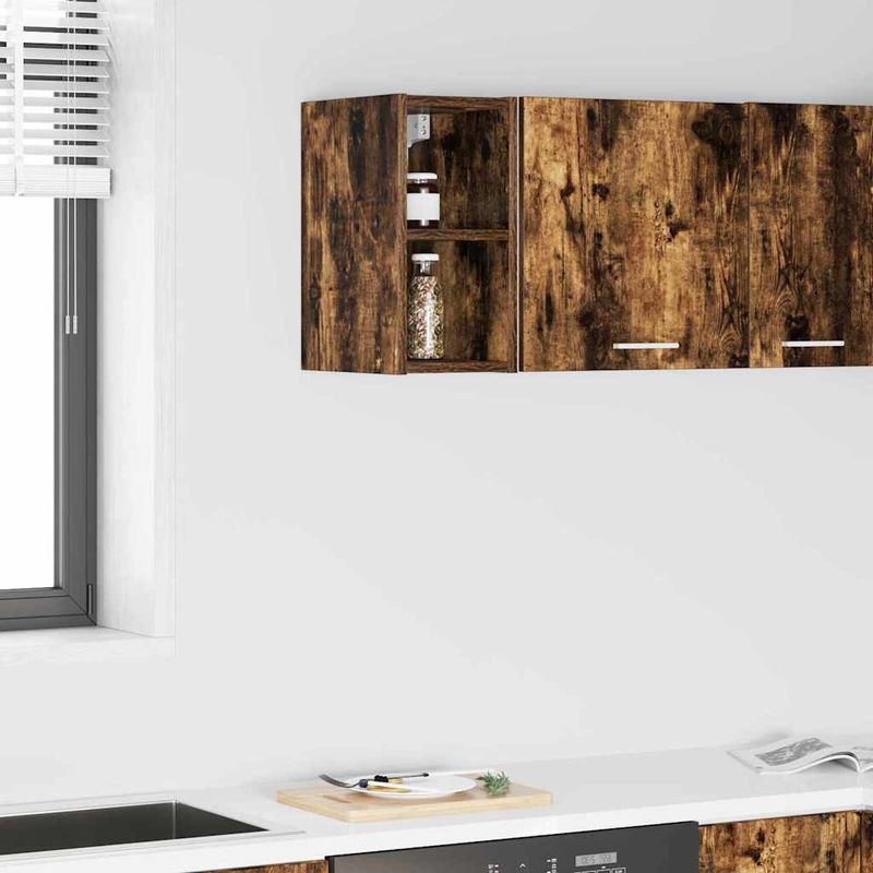 Casa si Gradina - Mobilier - Comode si corpuri - Corpuri bucatarie - Dulap suspendat cu raft Riga Stejar fumuriu 20 x 29,5 x 40 cm - Infinity.ro
