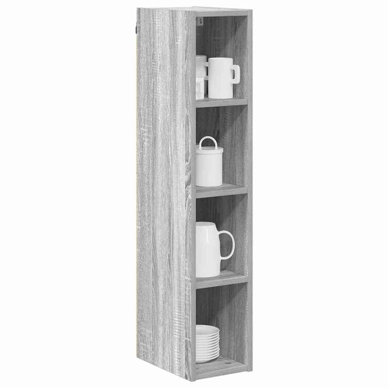 Casa si Gradina - Mobilier - Comode si corpuri - Corpuri bucatarie - Dulap suspendat cu raft Riga Gri Sonoma 20 x 29,5 x 100 cm - Infinity.ro