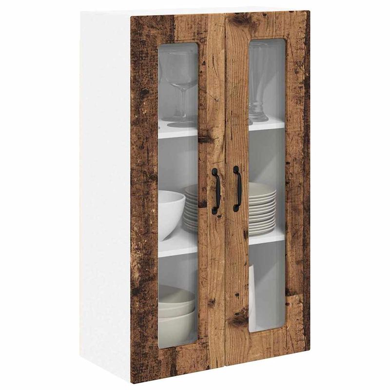 Casa si Gradina - Mobilier - Comode si corpuri - Corpuri bucatarie - Dulap suspendat de bucatarie cu usa Lemn Vechi 60 x 31 x 100 cm - Infinity.ro